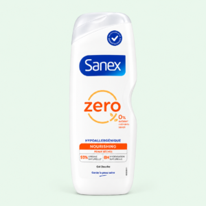 Sanex Zero% Nourishing – Gel Douche Hypoallergénique