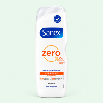 Sanex Zero% Nourishing – Gel Douche Hypoallergénique